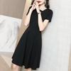 2025 Summer Women's Hepburn Style Retro Black Dress - Elegant, Slimming, High-End Design