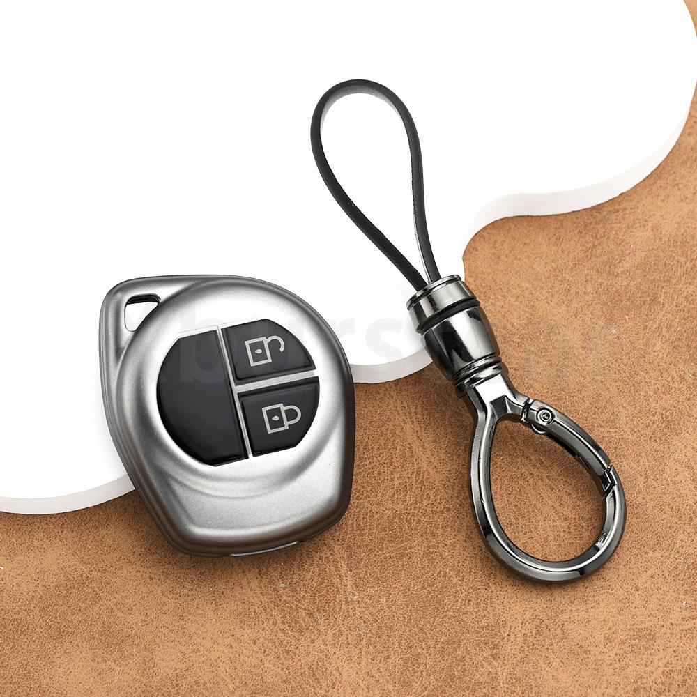 Gun Grey TPU für Suzuki Sx4 Classic Spresso Liana Celerio Ciaz Ignis Vitara Swift Jimny Fernbedienung Autoschlüsselhülle Keyless Abdeckung Halter