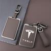 Leather Car Smart Remote NFC Card Key Cover Case Holder Shell Bag for Tesla Model 3 Model Y Protector Auto Keychain Accessories