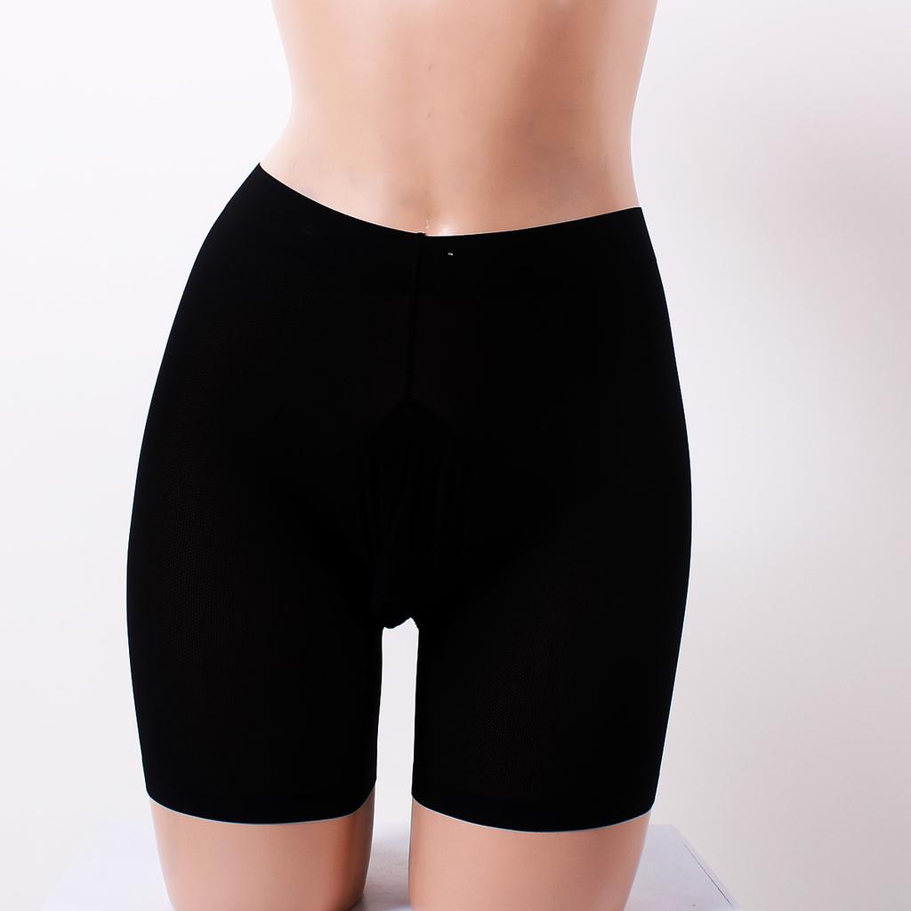 Sissy Translucent Bulge Pouch Panties Mens Long Leg Boxer Shorts Seemless Stretchy Underwear Gay Male Transvestite Loungewear