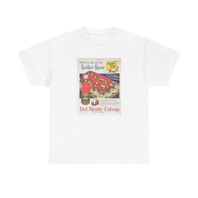 Vintage Geïnspireerde Reclame Unisex T-shirt, Retro Ketchup Shirt, Nostalgische Grafiek