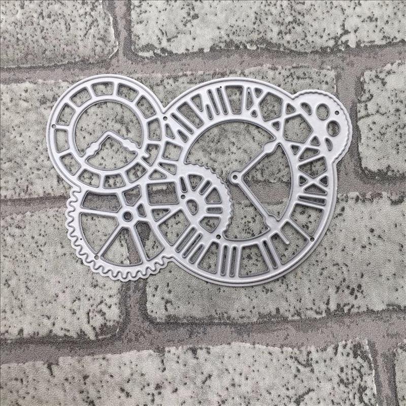 1pc Clock Metal Cutting Dies for Scrapbooking Stencils DIY Album Paper Cards Decoration