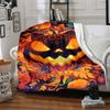 1pc Pumpkin Halloween Blanket, Lightweight Flannel Throw Blanket for Sofa, Bed, Travel, Camping, Living Room, Office, Couch, Chair, and Bed