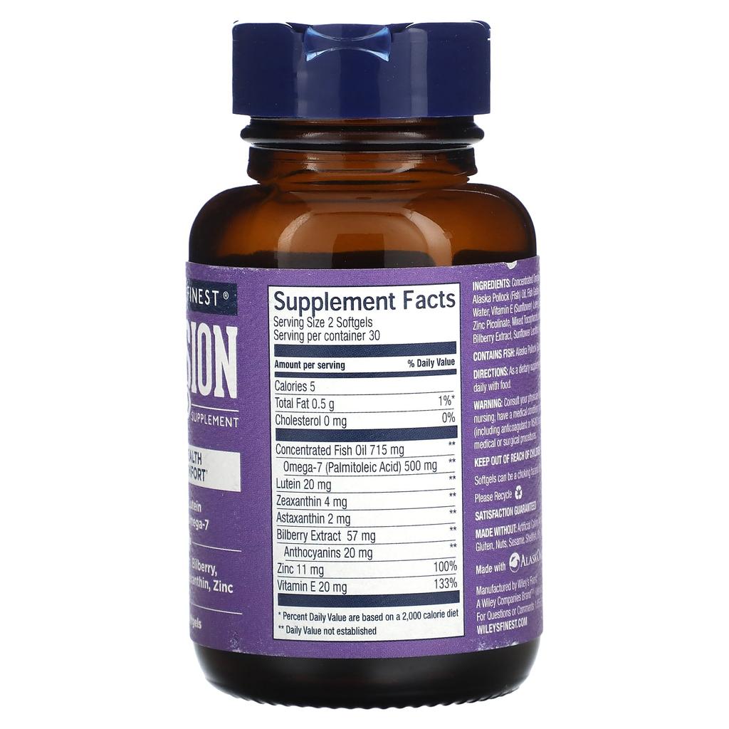 Wiley'S Finest, Bold Vision, 60 Softgels