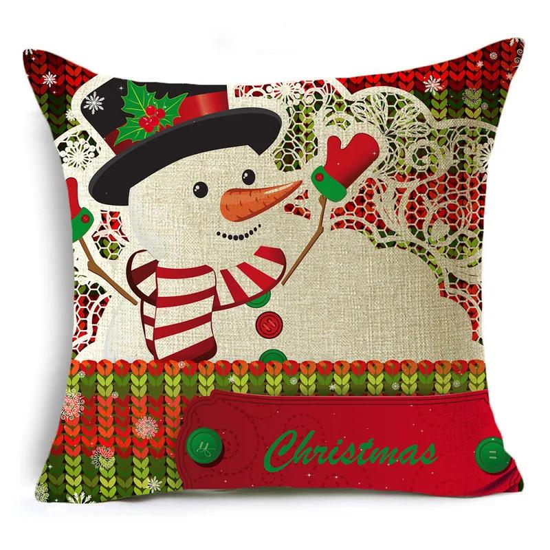 Decorazioni per la Casa Natale Nordico Rosso Stampato Federa in Poliestere per Soggiorno Camera da Letto funda de almohada