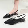 European Station Sandals 2025 New Summer Half Baotou with Elegant Fairy Pointed Versatile Women's Flats