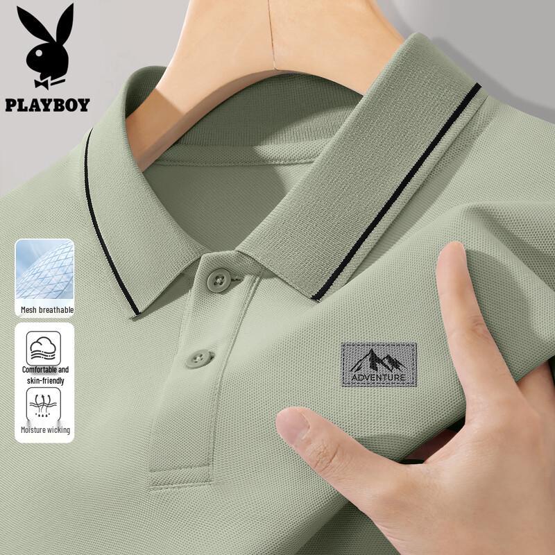 PLAYBOY Men s 2026 Summer Short Sleeve Polo Shirt 3XL