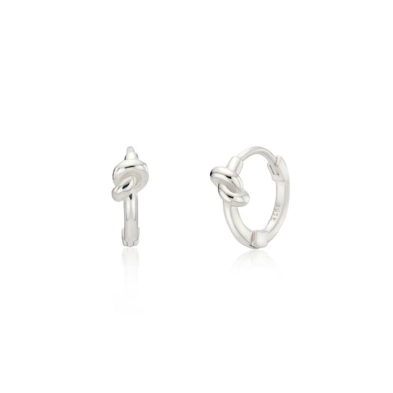 NORMALLEE [Silver 925] Knot One-touch Earrings