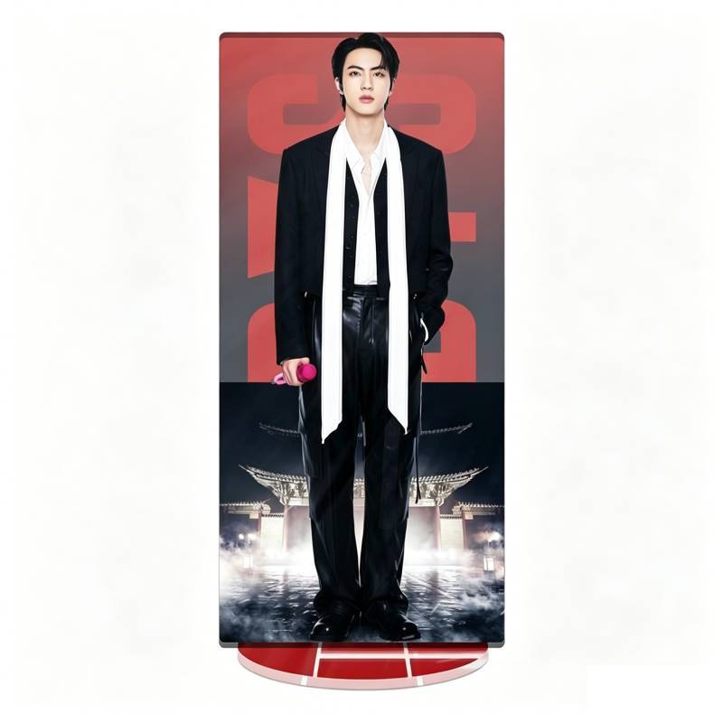Bts World Tour Acrylic Display With Cnc Cut Seamless Printing For Gift And Decor