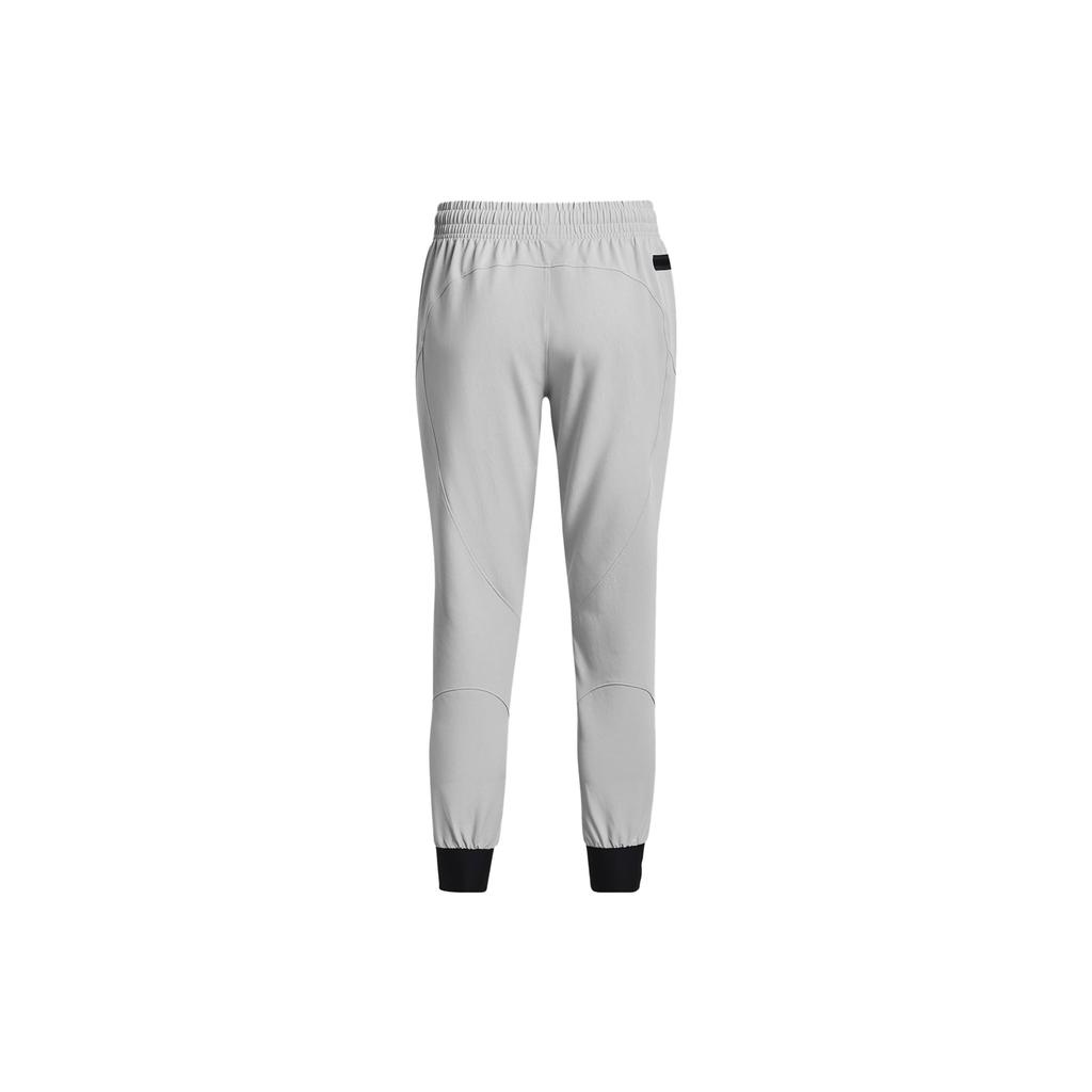 Under Armour Logo Print Mid-Rise Cuffed Casual Pants Women bottoms Gray 1376926-011