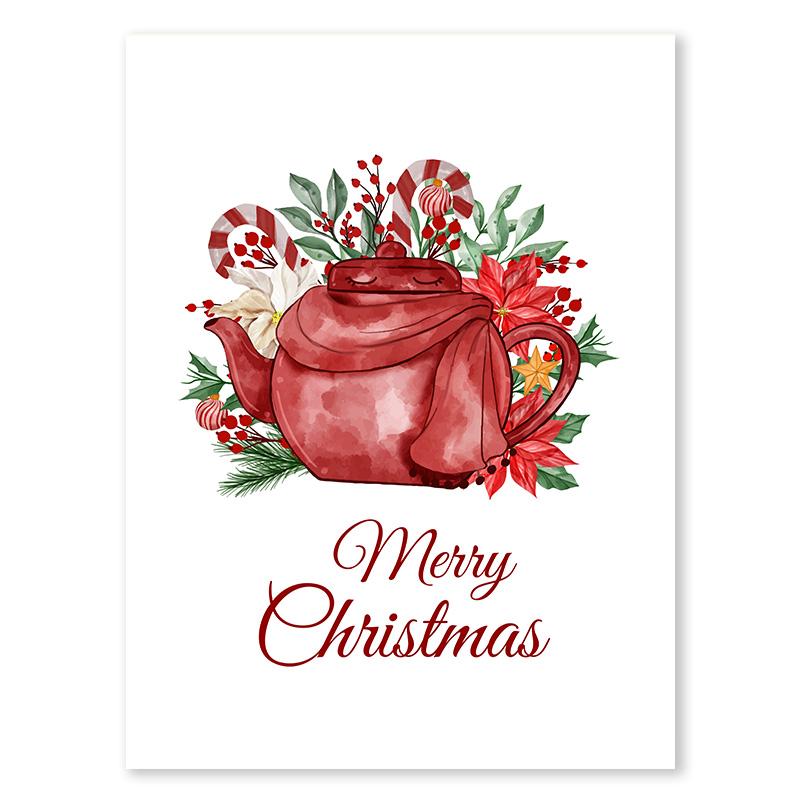 Christmas Cane Candy Decoration Wall Art Stocking Gifts Canvas Painting Jingle Bells Little House Poster Living Room Decoration