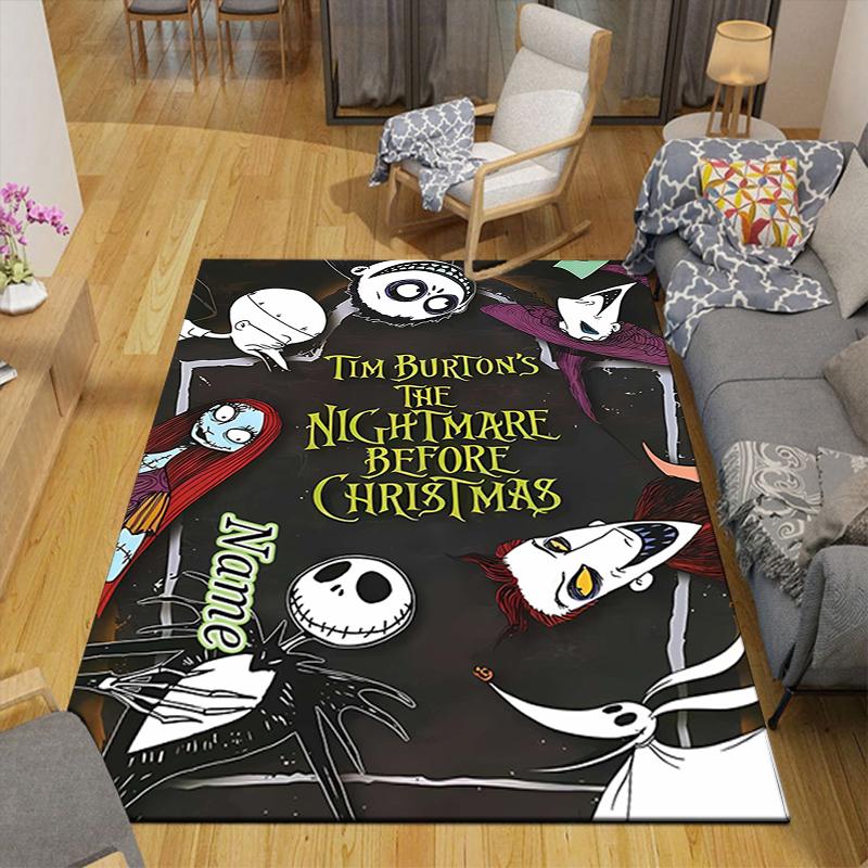 Custom 1Pc Christmas Nightmare Before Rug Office Carpet Indoor Outdoor Entrance Doormat Nonslip Soft And Comfortable Living Room D91697