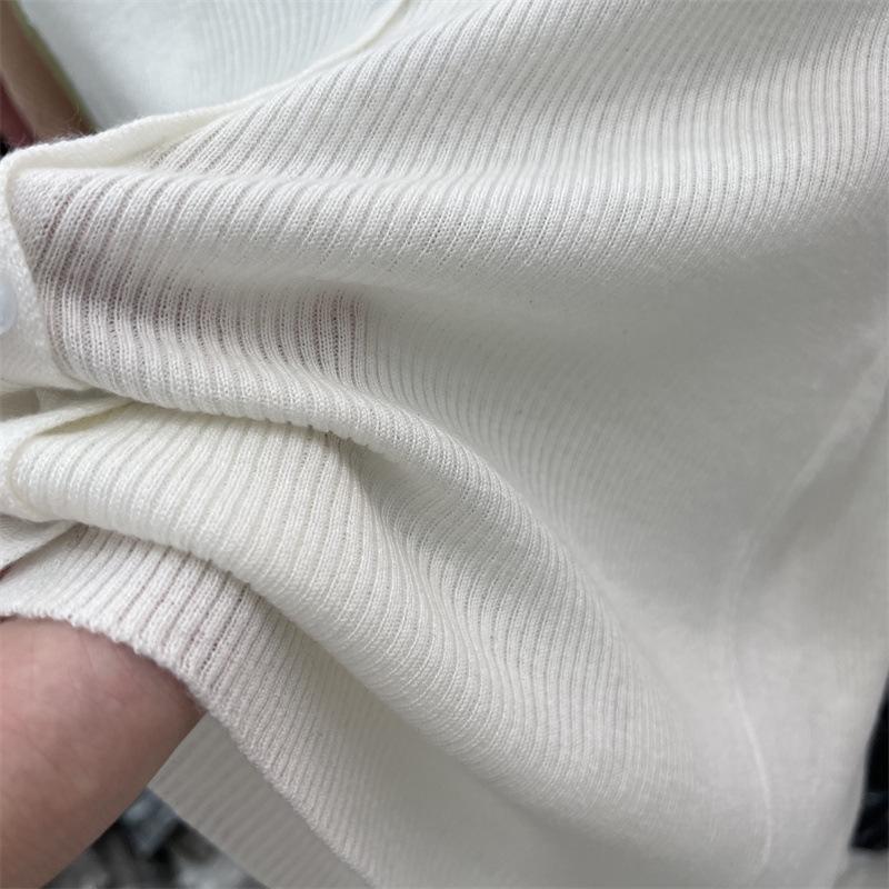 2024 Women's Lightweight Wool Knit Cardigan: Soft, Long Sleeve Sun Protection for Spring/Summer