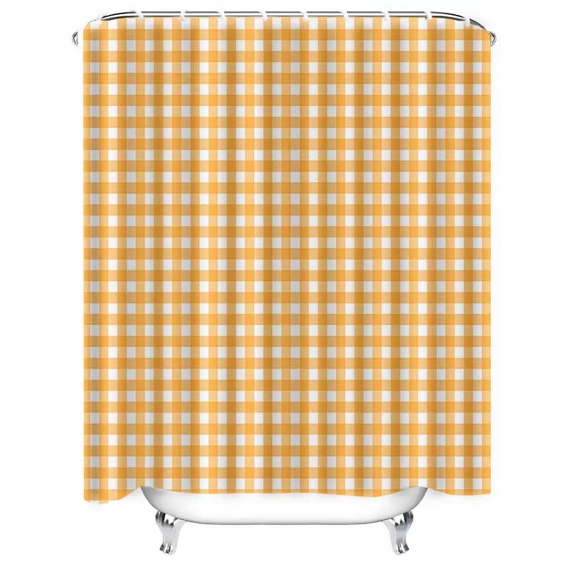 Various Style Bathtub Curtain With Hooks Easy Hang Waterproof Easy Clean For Home Hotel Bathroom Decoration