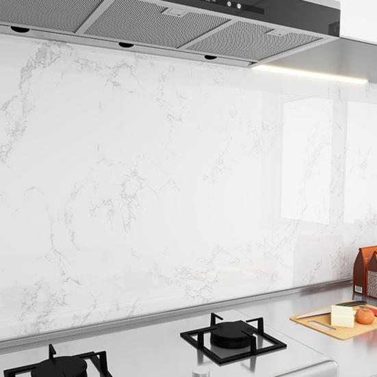 Marble Wallpaper Peel And Stick Waterproof Contact Paper Glossy Self Adhesive Oil-Proof DIY Sticker for Cabinet Door Kitchen Countertop