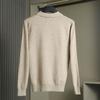 Men's Business Casual Knit Sweater with Half-Zip and Turn-Down Collar, Minimalist Style, Light Luxury, Export Surplus