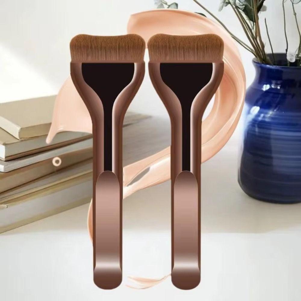 2Pcs Synthetic Bristle Foundation Makeup Brushes Wide Tongue-shaped Face Makeup Tool  Beauty Routine