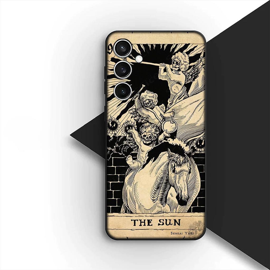 Witch Divination Tarot Moon Astronaut Space for Samsung Galaxy S25 S24 S23 FE Ultra Plus S7 Edge S25+ S24+ A56 5G + Phone Case
