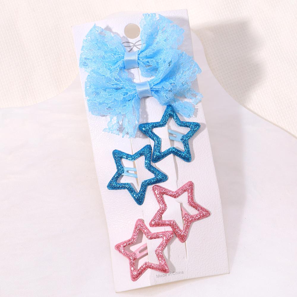 Kids Fresh Hair Clip Set Flower Printe Sweet Butterfly Hairpins Children BB Hair Bangs Clips Barrettes Girl Accessories Headwear