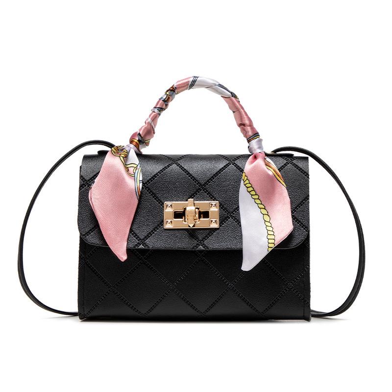 2025 Women's Embossed Diamond Pattern Crossbody Bag - Classic Small Square Handbag