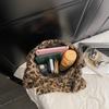 Leopard Print Fur Bag Women's Shoulder Crossbody Bag Vintage Tote Bag
