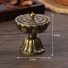 Antique Incense Burner Buddhist Hollow Incenses Holder With Cover Chinese Ancient Mini Censer Ornaments Home Office Decoration