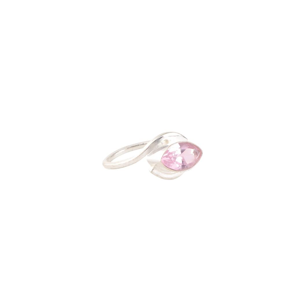 Pink Morganite Gemstone 925 Stamped Silver Handmade Women Jewelry Designer Ring RR-60-4