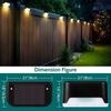 Lot de 8 lampes solaires de terrasse étanches pour escaliers extérieurs et marches, Noir, blanc chaud