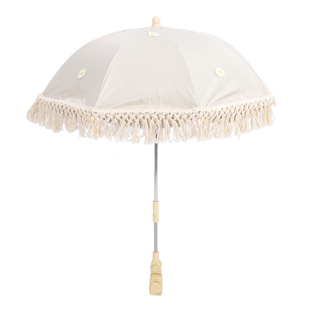 Kinderwagen Schirm Sonnenschutz UV-Schutz Winkelklemme Zum Aufklemmen Baby Sonnenschirm für Strandkorb Kinderwagen