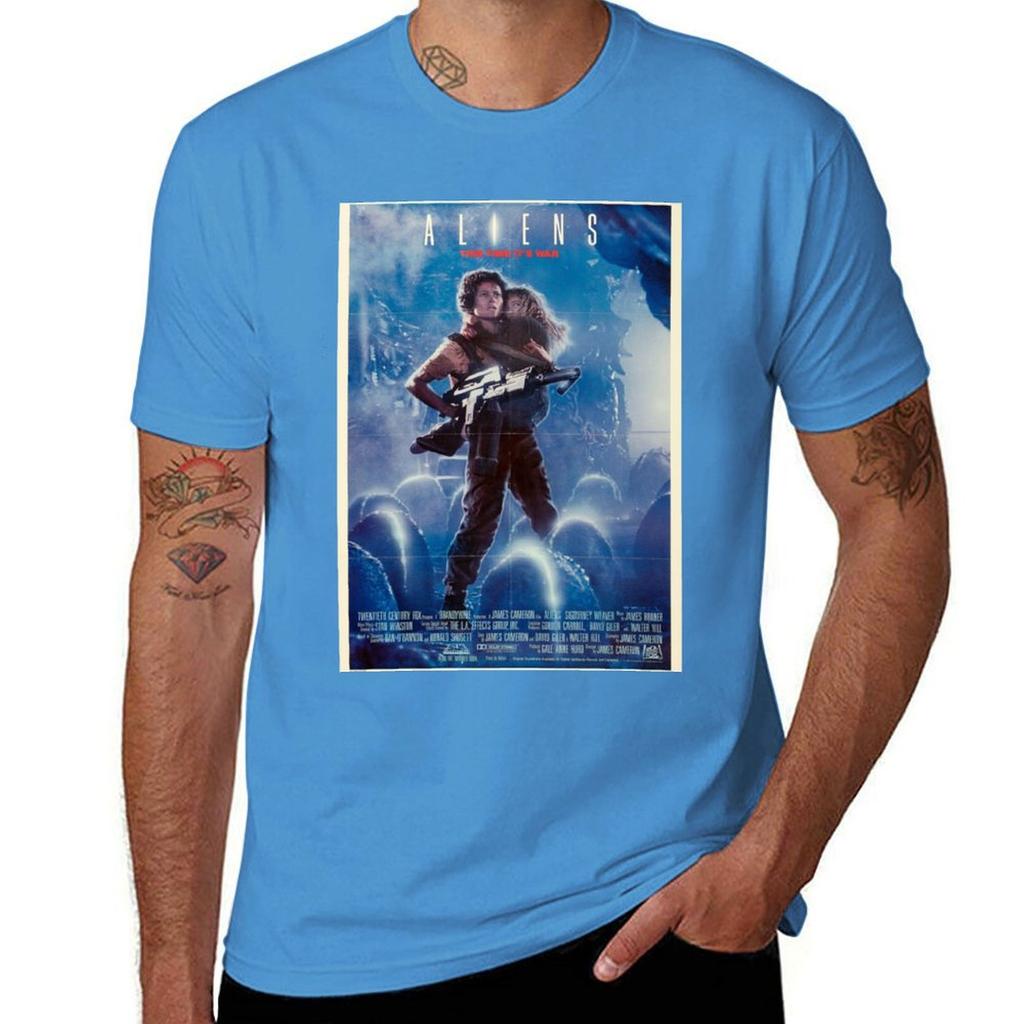 Aliens (1986) T-Shirt Quick-drying Oversized Blacks Mens T Shirt Graphic