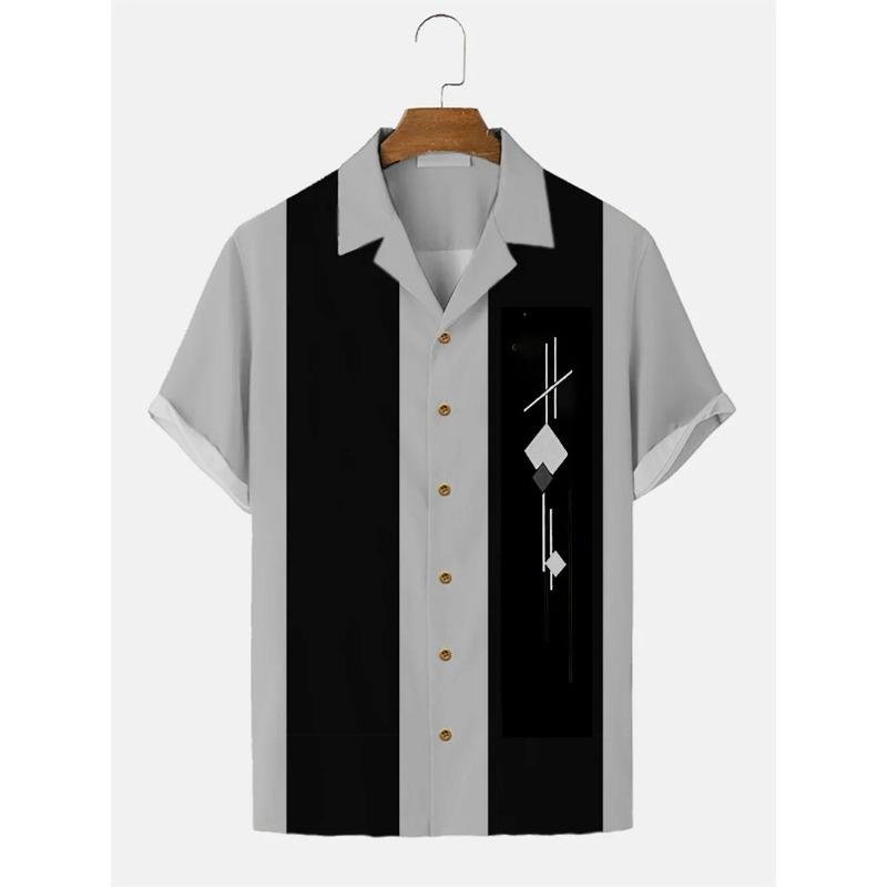 

Stripes Simple Casual Dress Shirts European Size Men s Hawaiian Fashion Short Sleeve Loose Breathable Top Button Summer S