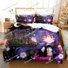 Anime Dark Gathering Bedding Set Duvet Cover Bed Set Quilt Cover Pillowcase Comforter king Queen Size Boys Adult Bedding Set029