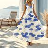 Blue Leaf Collection Minimalist Sleeveless Floor Length Maxi Dress,Lightweight Fabric,Loose Fit,Flattering,Versatile for Vacation & Daily Wear