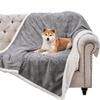 Pet Waterproof Sherpa Blanket - Paw Print Design, All-Season Warmth