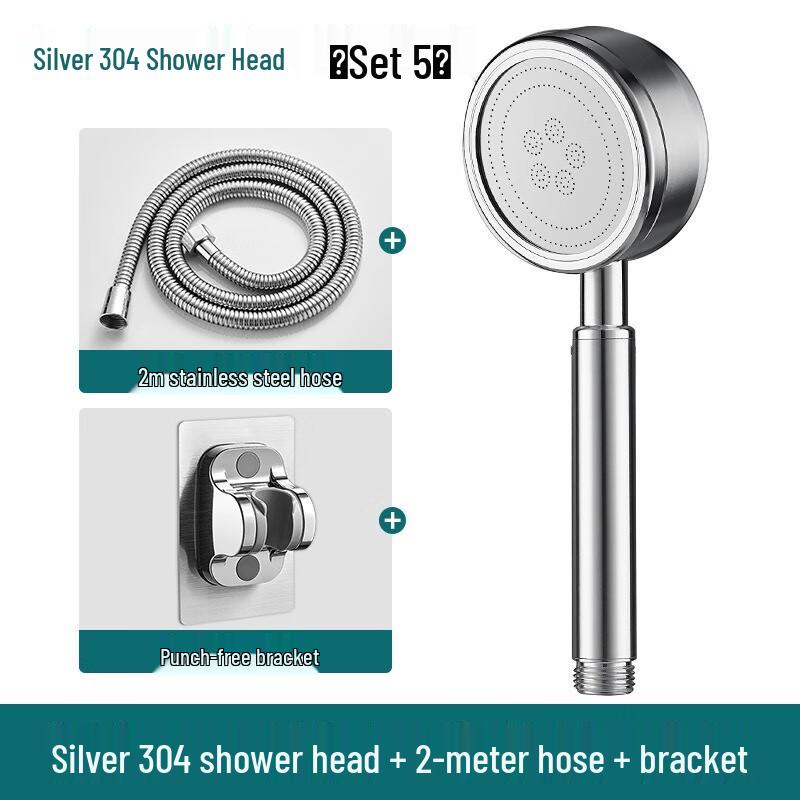 TLXT Pressurized Stainless Steel Shower Head Set