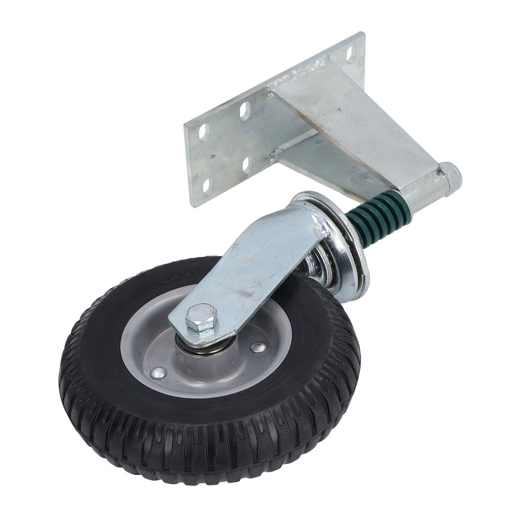 Gate Wheel 8 Inch 600lb Load Capacity High Carbon Steel and Rubber Gate Wheel Caster Grey