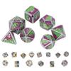7pcs Metal Polyhedral Dice Alloy Diffferent Shapes Long Lasting Polyhedral Dice Set for Party Game