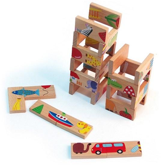 Happy Town Picture Match Domino Block Toy, Popular Korean Game