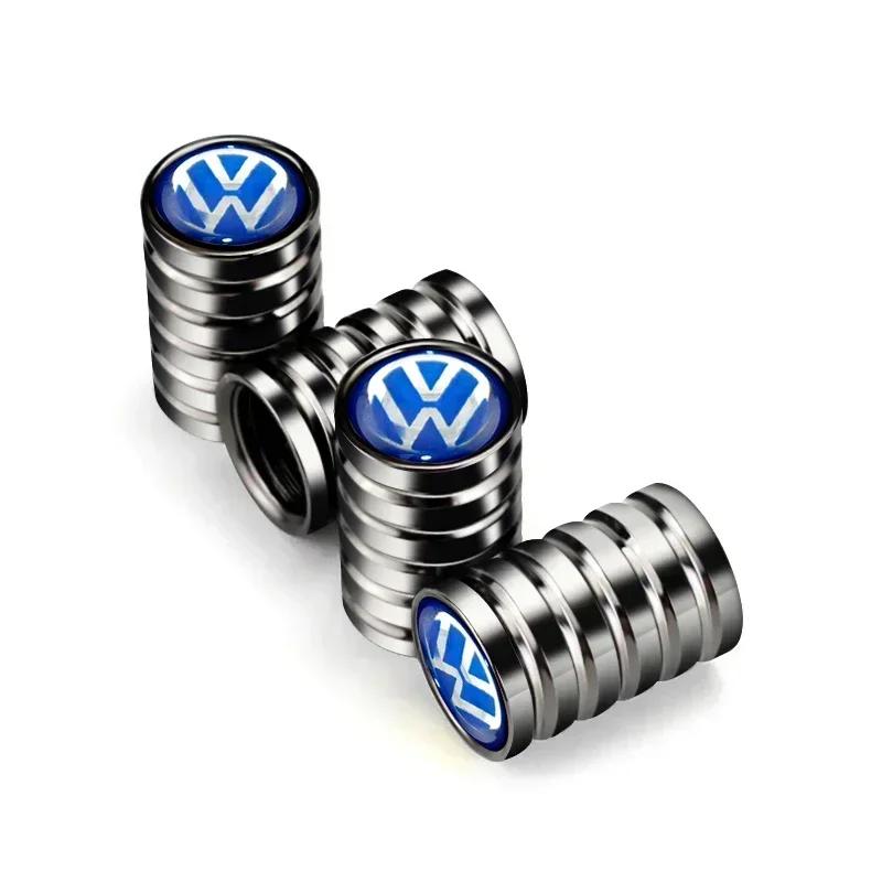 

80% Hot 4pcs Auto Theftproof Valve Caps Tyre Rim Stem Covers for Volkswagen Polo GTI Golf Passat Beetle Jetta Rline Santana S