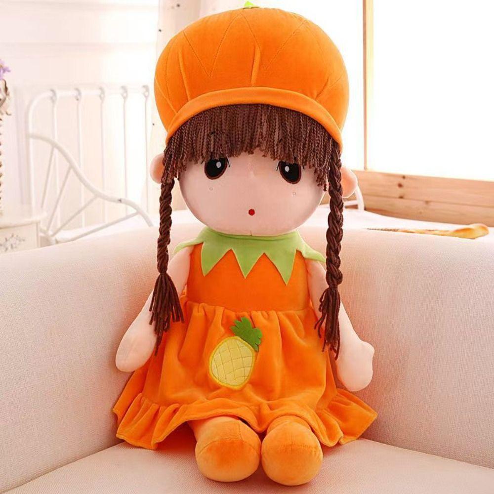 Cartoon Gril Plüschtier Niedliches Design Mädchen Stofftiere Liebling Puppe Bettkissen