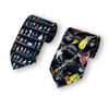 Polyester Silk Necktie Musical Instrument Wine Bottle Graphics Print Shirt Long Tie Business Casual Attires Essential