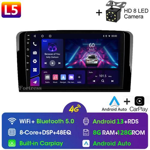 Android 14Car Radio Stereo Multimedia Player GPS For Mercedes Benz M-Class W164 GL-Class X164 ML GL RDS Carplay 2 Din Head Unit