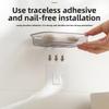 Soap Box Wall-mounted Draining Storage Rack, No Need for Drilling, Bathroom Storage, Toilet Suction Cup, Soap Box