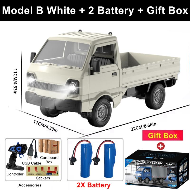 1:16 Remote Control Car Simulation Drift Climbing Rc Truck Led Small Cargo Vehicle Model Electric Toy For Kids Birthday Gifts