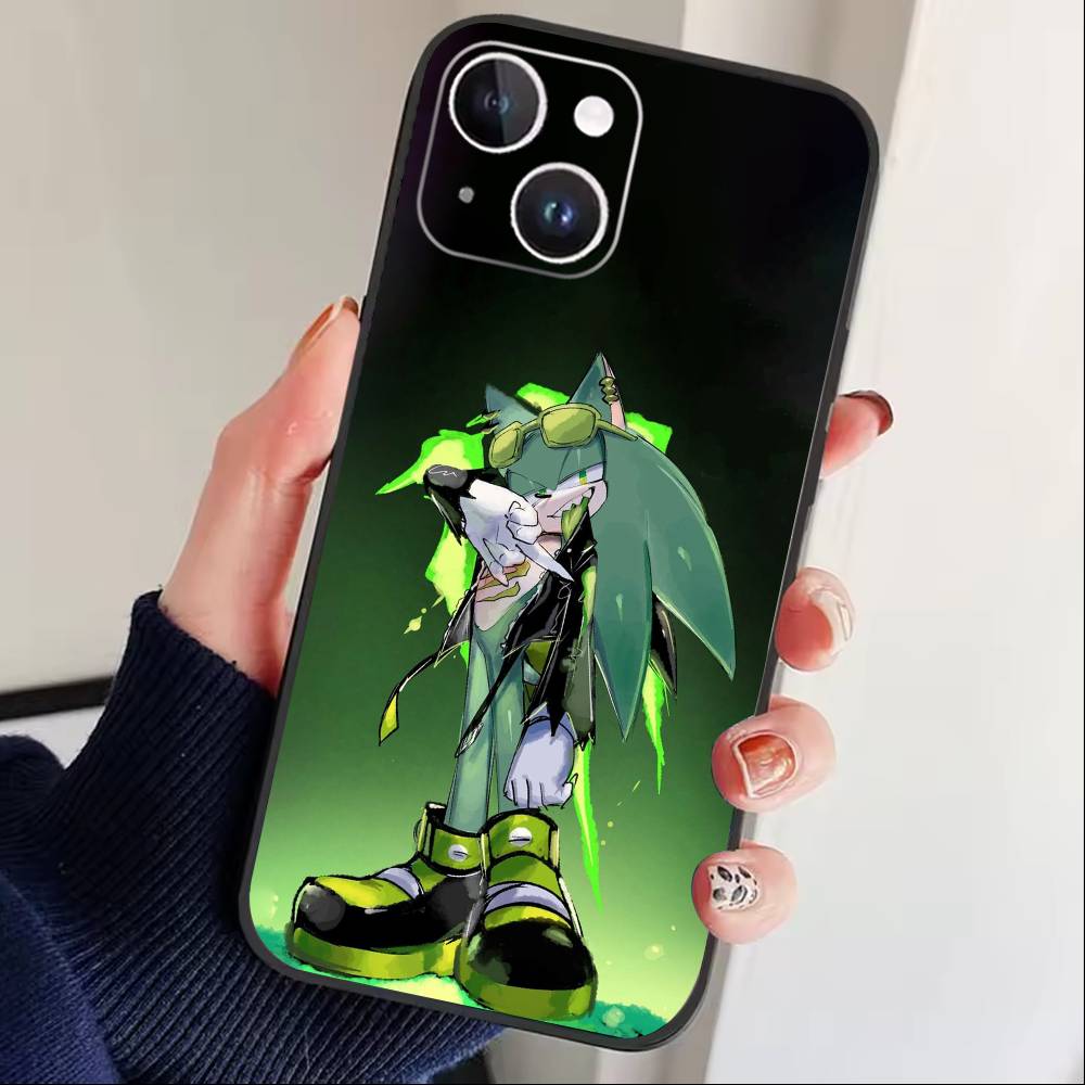 L-Shadow the Hedgehog Phone Case For iPhone 17 16 15 14 13 12 Max Plus Silicone Black Cover
