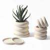 Nordic INS-style Vegetarian-fired Breathable Ceramic Fleshy Green Plant Flowerpot Modern Minimalist Personality Art Green Radish