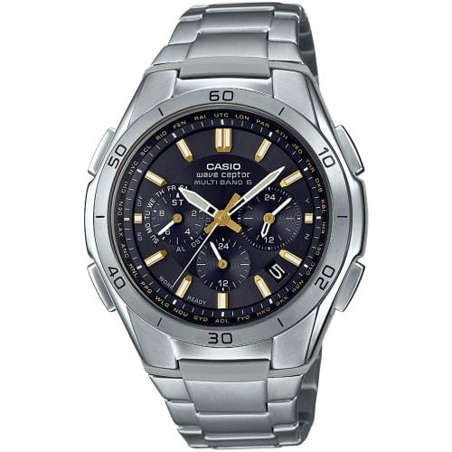 

Casio Wave Ceptor Radio-Controlled Solar Watch, Titanium, WVQ-M410TD-1A2JF, Men s, Silver