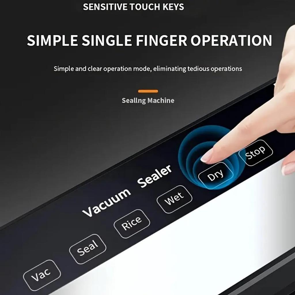 Automatic Vacuum Sealer Home Kitchen Food Saver Sealing Machine with 30 Textured Bags