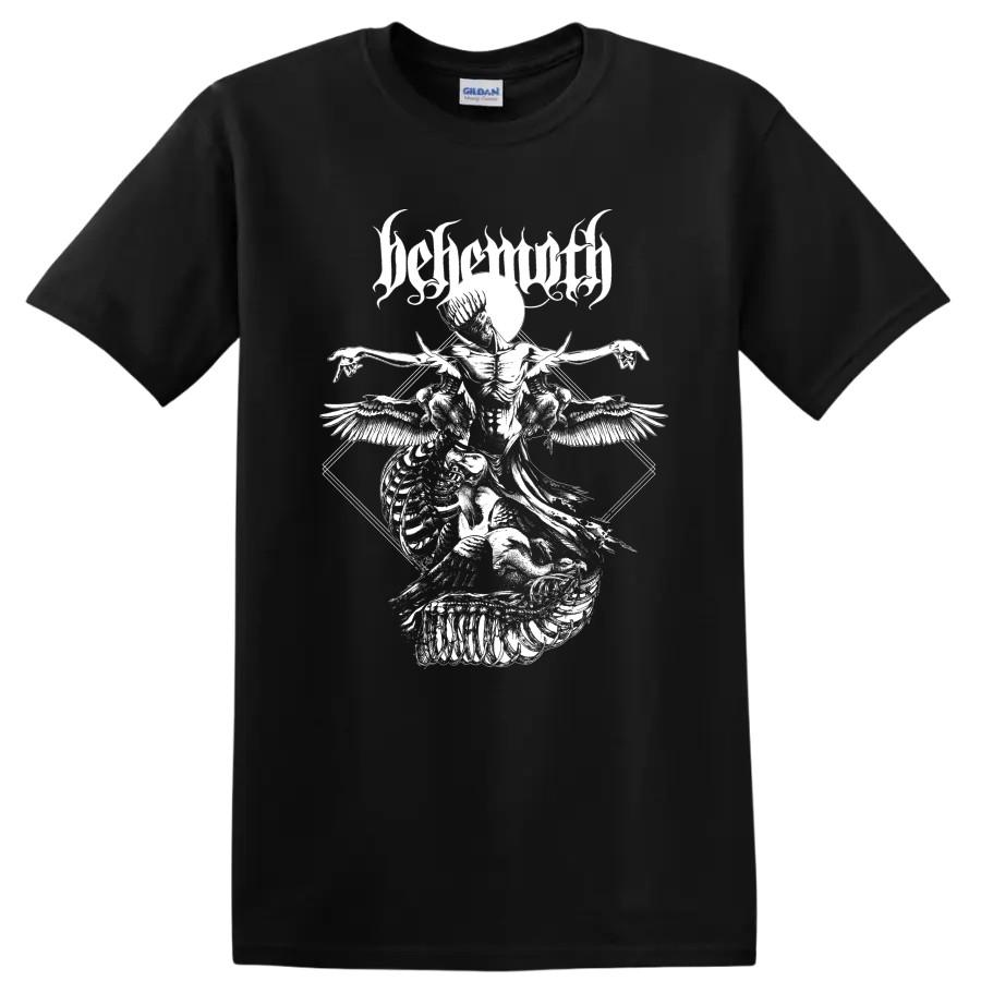 Behemoth Black Metal T Shirt Graphic Wings Skeleton Tee