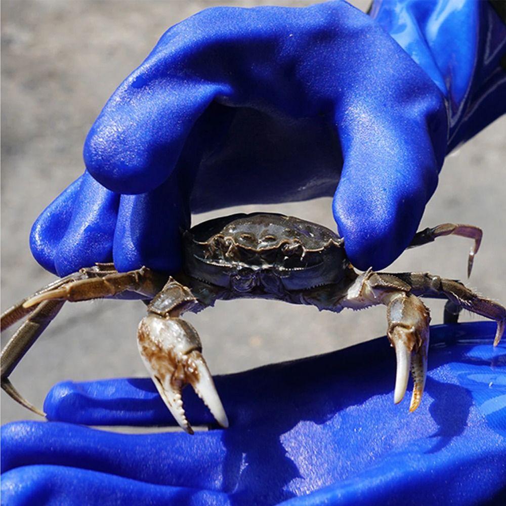 1 Pár Chemicky Odolné Gumové Rukavice Prodloužené Pracovní Bezpečné Rukavice Venkovní Zahrada